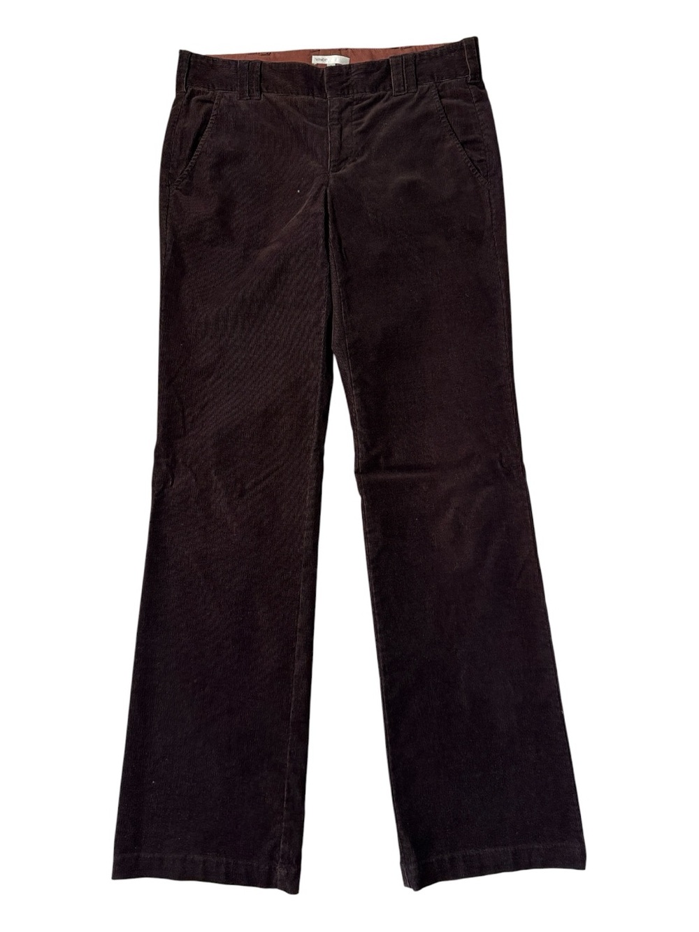 Vince womens 2 33” Brown corduroy flared leg cotton blend pants EUC